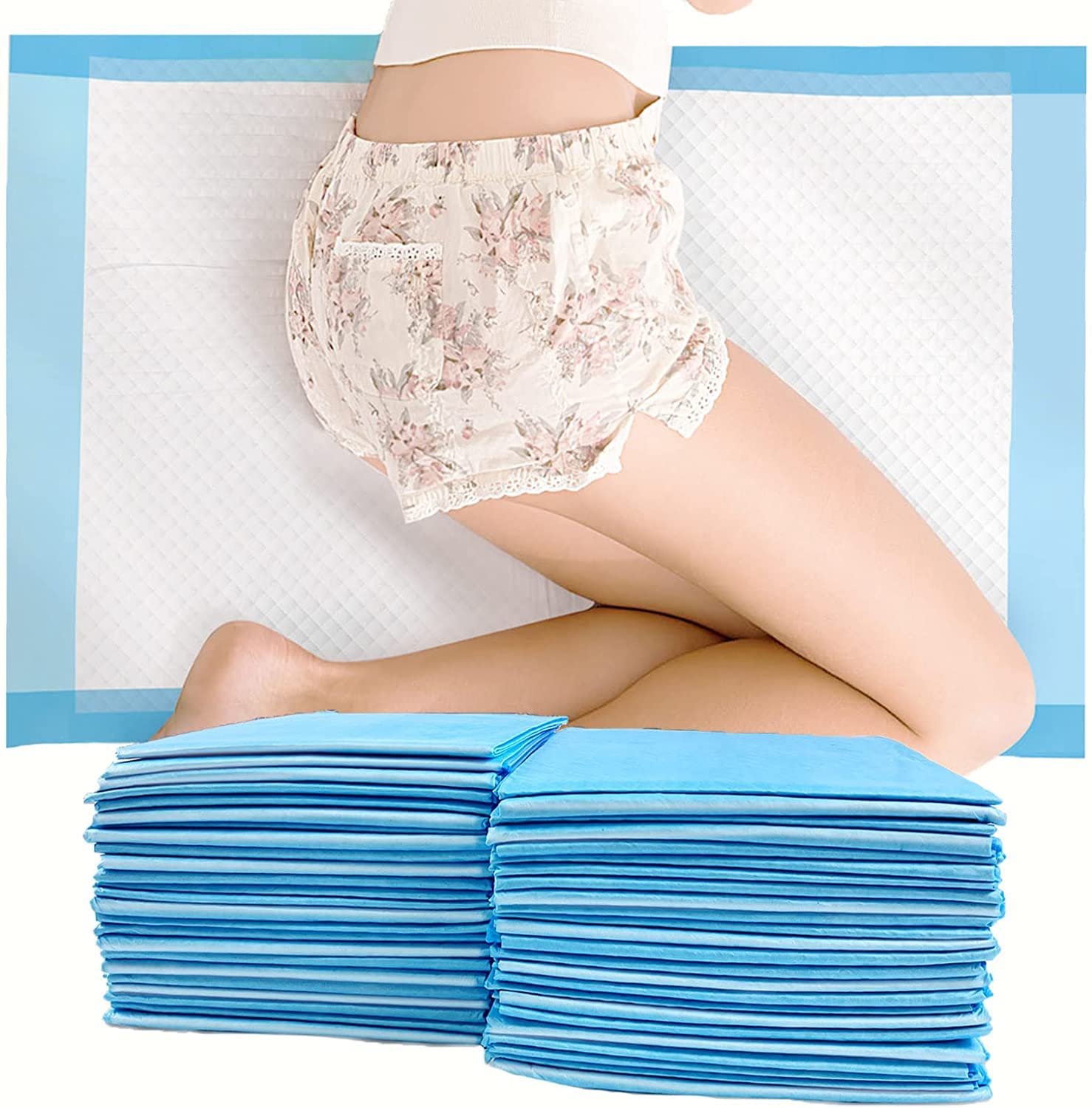 Picture of Underpads for Adults & Baby 10 Pieces 60 X 90 cm - Blue