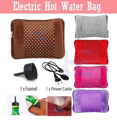 Picture of Electric Velvet Heating Pad/Hot Water/Heat Pouch Bag With Gel For Pain Relief Multicolour - Hot Water Bag - Multicolor
