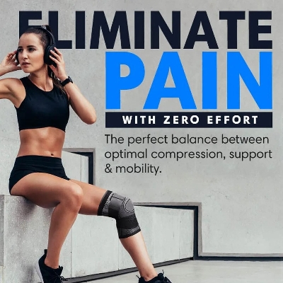 Picture of Professional Knee Brace for Knee Pain Men Women Knee Compression Sleeve Support for Running GYM Workout Sports Joint Pain Relif - Multicolor