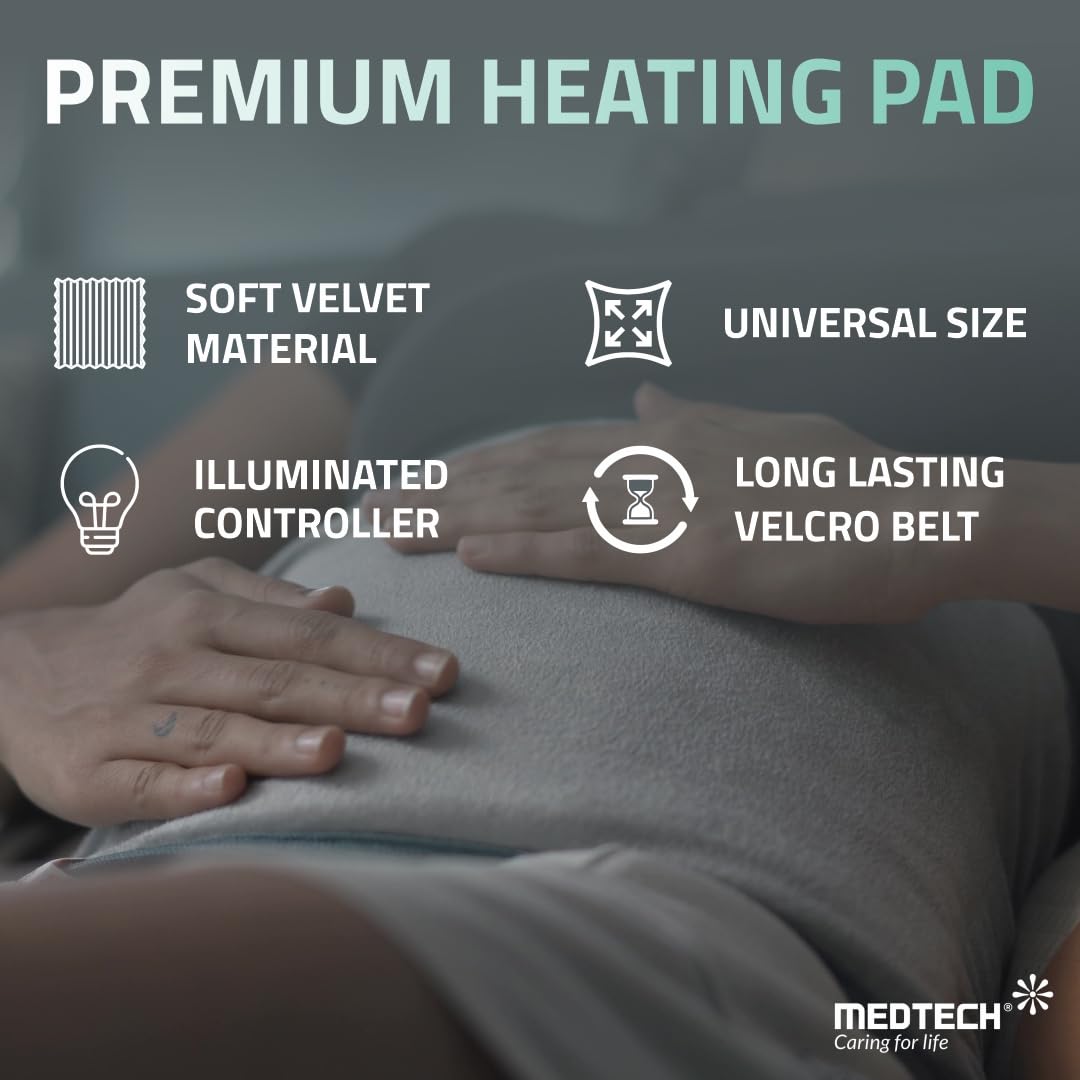 Picture of MEDTECH Orthopaedic Electric Heating Pad with Fast Heating Technology for Back Pain, Heat Therapy Heating Belt for body - Multicolor