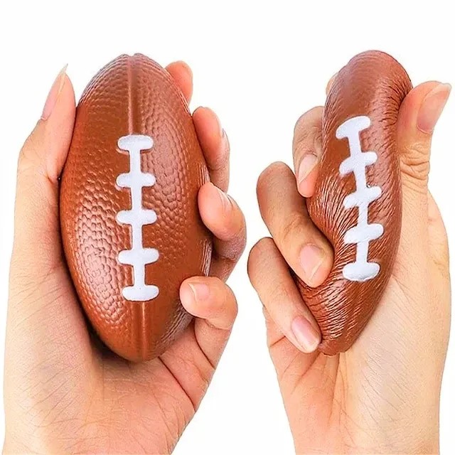 Picture of 12 piece Hand exercise rugby ball for relief from stress free Punch Ball , Squeeze ball soft ball - Multicolor - Multicolor
