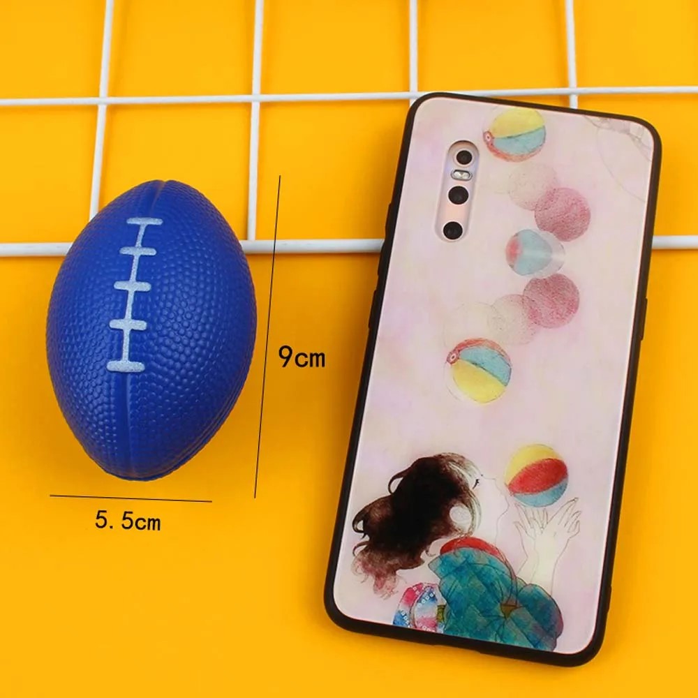 Picture of 12 piece Hand exercise rugby ball for relief from stress free Punch Ball , Squeeze ball soft ball - Multicolor - Multicolor