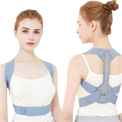 Picture of Posture Corrector Posture Correction Lower Back Pain Clavicle Spine Shoulder Support Belt Back Pain Relief Student/Adults/Unisex Easy to Use Back Posture (Color : Gray, Size : Medium)