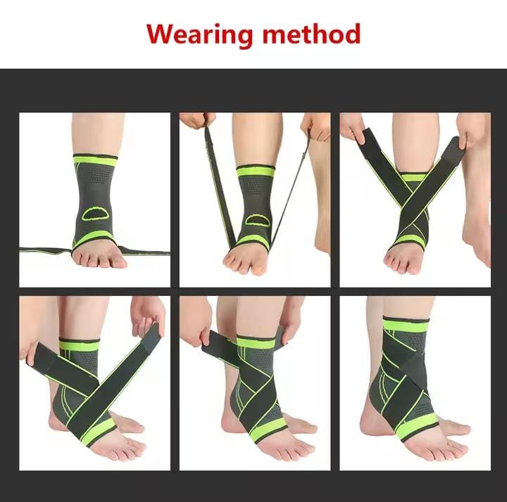 Picture of 1PC Pressurized Bandage Ankle Support Ankle Brace Protector Foot Strap Elastic Belt Fitness Sports Gym - Multicolor