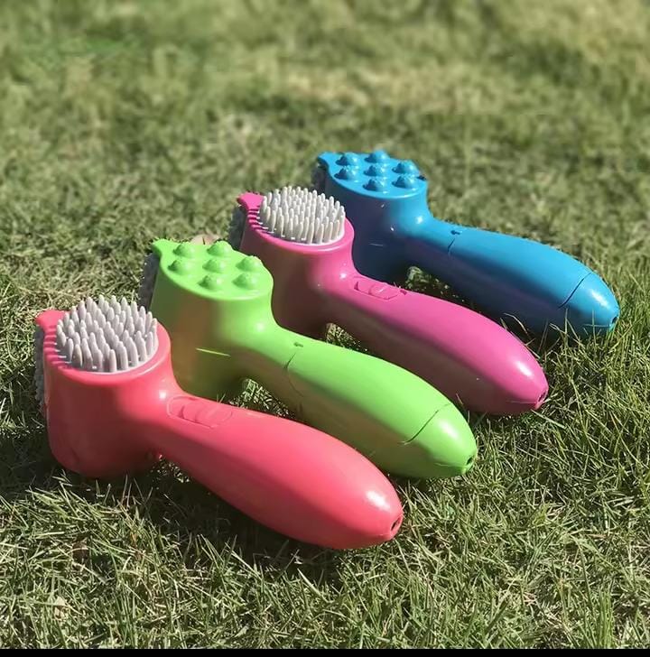 Picture of 4-In-1 Head Massager Electric Massage Roller Pounding Vibration Hammer Neck Lumbar Massage Relaxation Scalp Massage Comb Gift - Multicolor