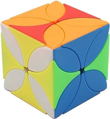 Picture of (Cube stand free) 4 LEAF CLOVER PATTERN MAGIC CUBE RUBIKS CUBE 3X3 CLOVER CUBE BRAIN TEASER RUBIK CUBE LEAF IVY CUBE PUZZLE TOYS - Rubics cube 3/3/3 Multicolor