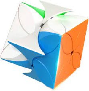 Picture of (Cube stand free) 4 LEAF CLOVER PATTERN MAGIC CUBE RUBIKS CUBE 3X3 CLOVER CUBE BRAIN TEASER RUBIK CUBE LEAF IVY CUBE PUZZLE TOYS - Rubics cube 3/3/3 Multicolor