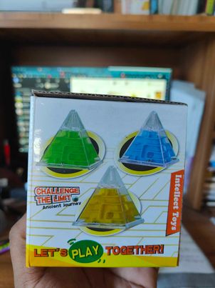 Picture of 3D Puzzle Maze Toy Hand Game Maze Pyramid Brain Game Challenge Puzzle Multicolor