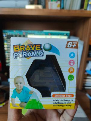 Picture of 3D Puzzle Maze Toy Hand Game Maze Pyramid Brain Game Challenge Puzzle Multicolor