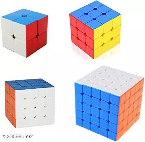 Picture of Combo offer - 2/2, 3/3, 4/4, 5/5 rubics cube , so smooth and premium Multicolor