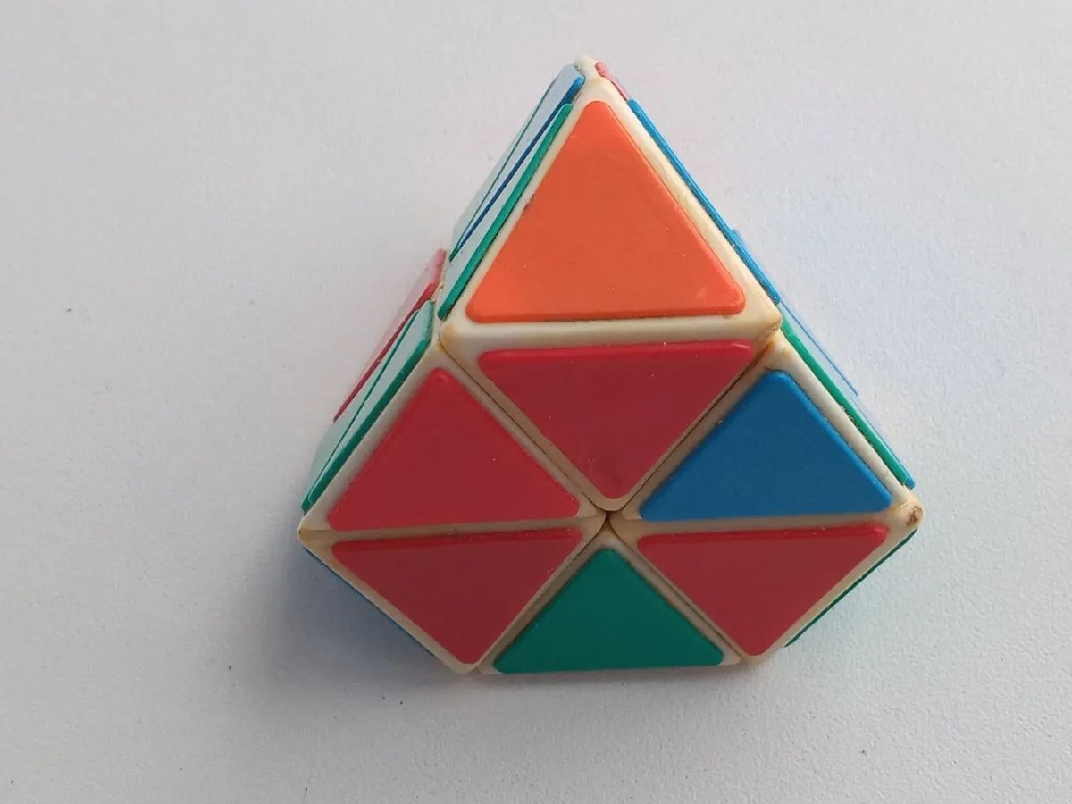 Picture of Vintage truncated Rubik's pyramid, rare cube , smooth and good Multicolor