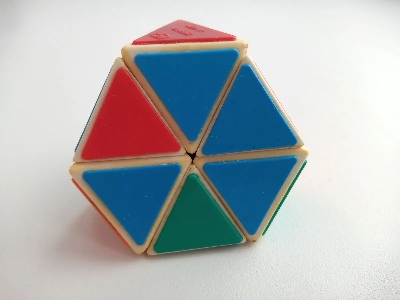 Picture of Vintage truncated Rubik's pyramid, rare cube , smooth and good Multicolor