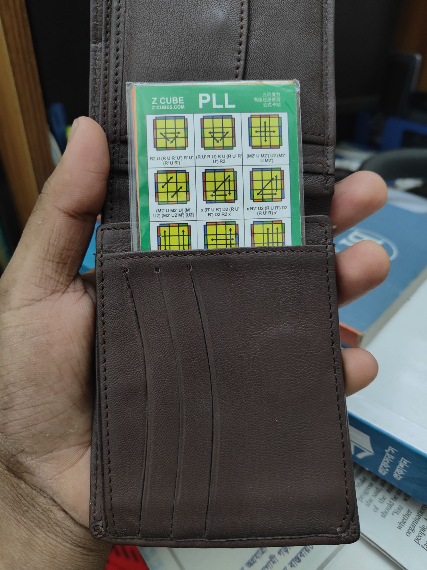 Picture of Pocket card of cube formula, easy to carry, formula for advance cubing, F2L , OLL , PLL advance formula Multicolor