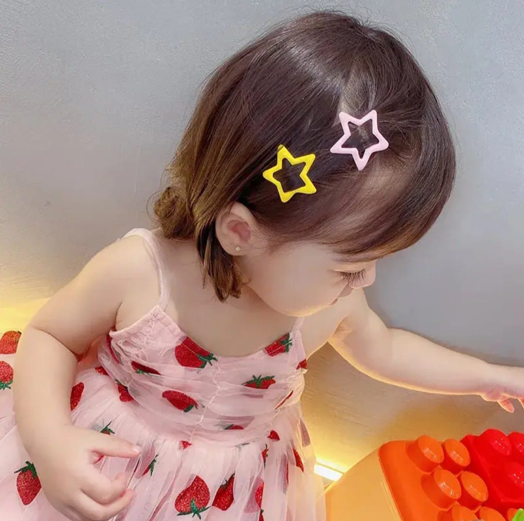 Picture of 12 Pcs Star Hair Clip for Girls  / Style Hair Clip - Multicolor