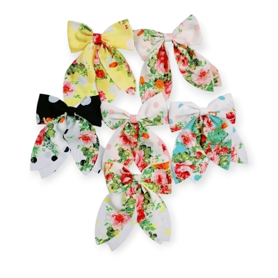 Picture of Elegant Bow Ribbon Hair clip Fashon Accessories for Girls - Multicolor