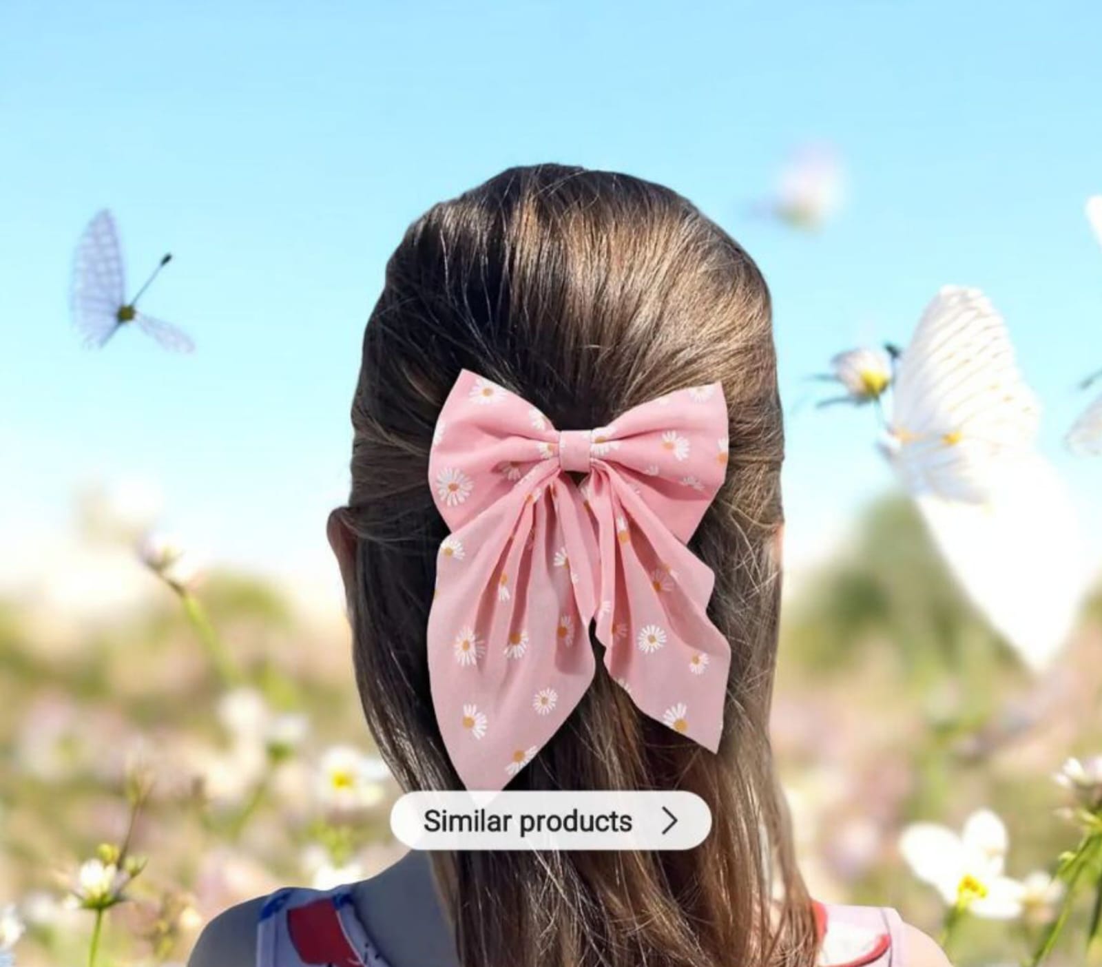 Picture of Elegant Bow Ribbon Hair Clip Fashon Accessories for Girls - Multicolor