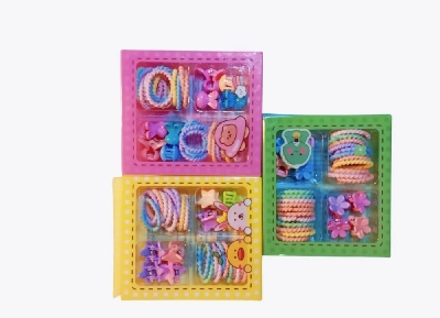 Picture of 32 Pcs Colourful Hair Accessories Set.Clips and Bands for Girl Daily Styles - Multicolor