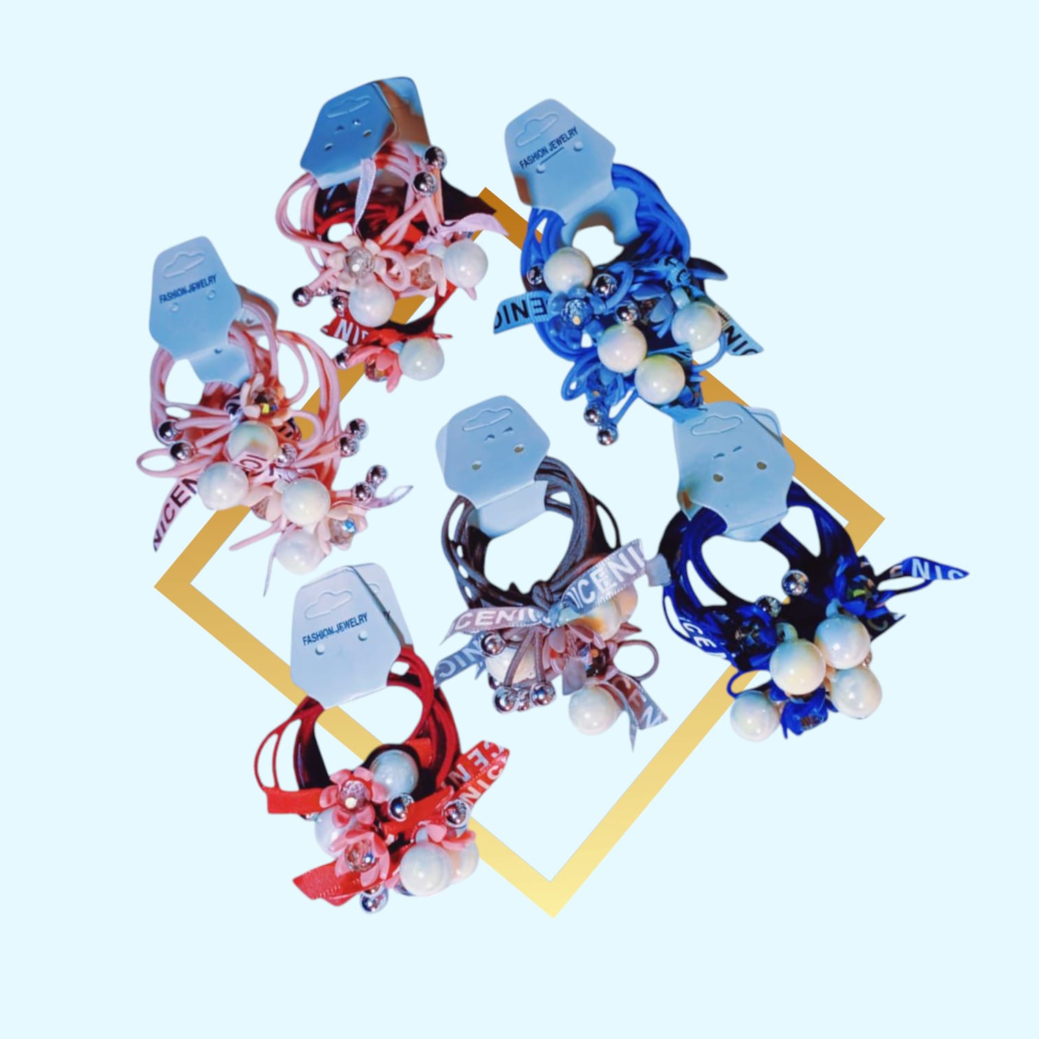 Picture of 4 Pcs Headbands women Elastic Hair Accessories - Multicolor