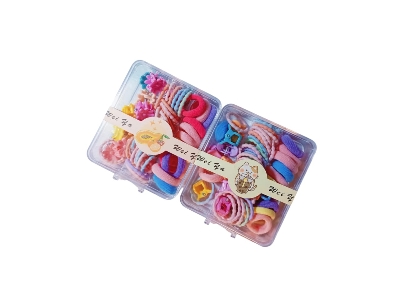Picture of 52 Pcs Colourful Hair Accessories Set .Clip and Bands for Girl Daily Styles - Multicolor