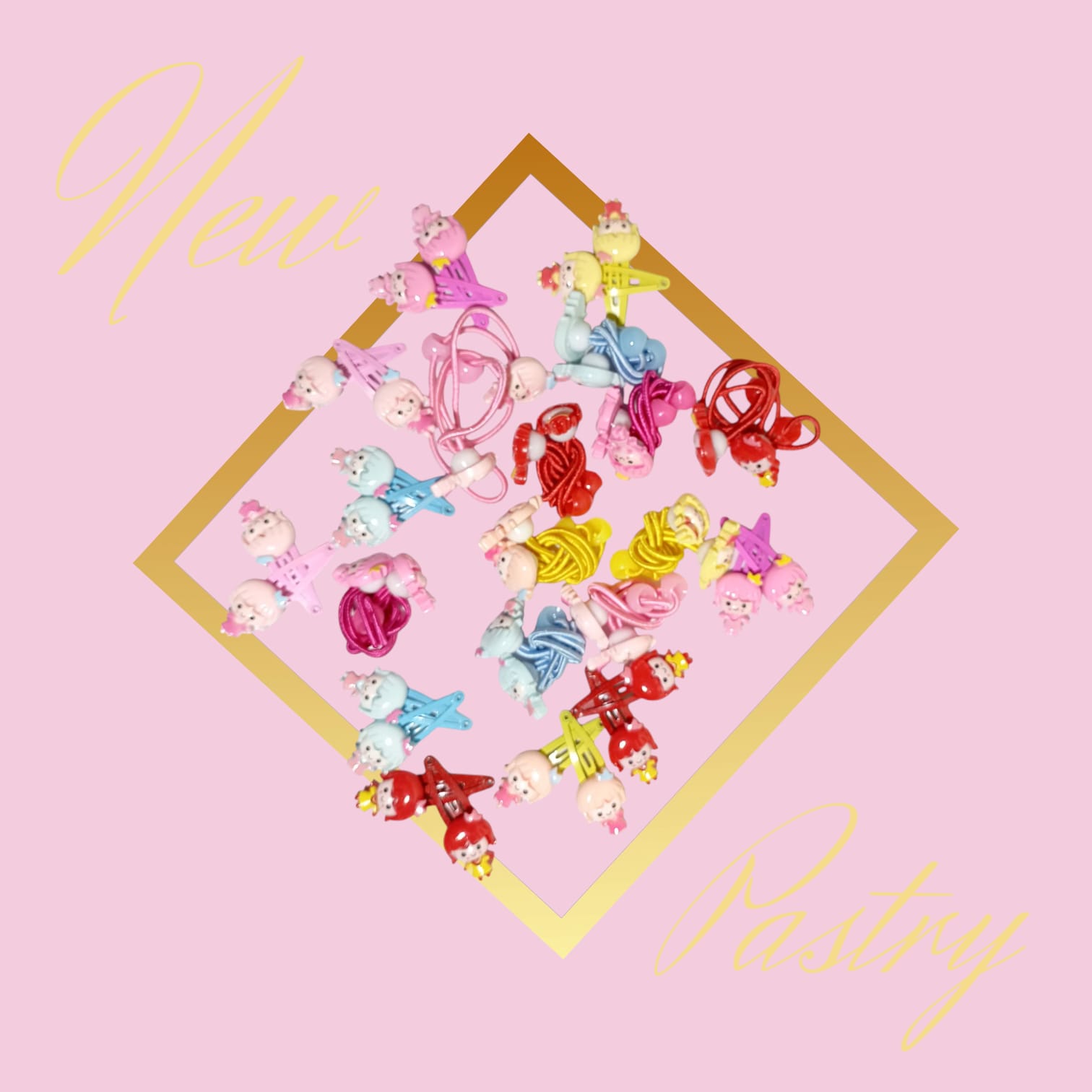 Picture of 4 pcs Band and 4 pcs Hair Clip Set for Baby - Multicolor