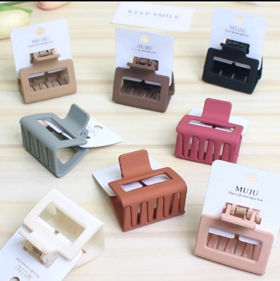 Picture of 4 Pcs Big Size Simple  Hair Clip Plastic Hair Clip big Hair  Clips - Multicolor