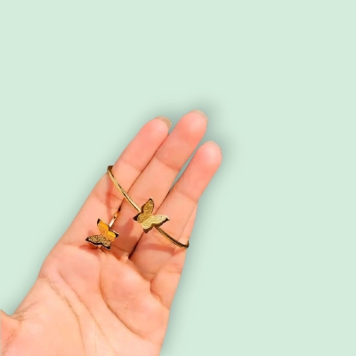 Picture of One Pcs Finger ring and One Pcs Breclet For Female - Gold