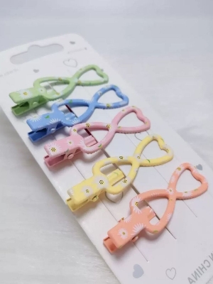 Picture of 4 pcs Metal Hair Clips Set for Girls Kid Accessories - Multicolor