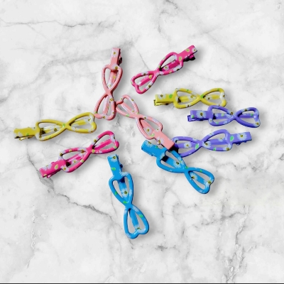 Picture of 4 pcs Metal Hair Clips Set for Girls Kid Accessories - Multicolor