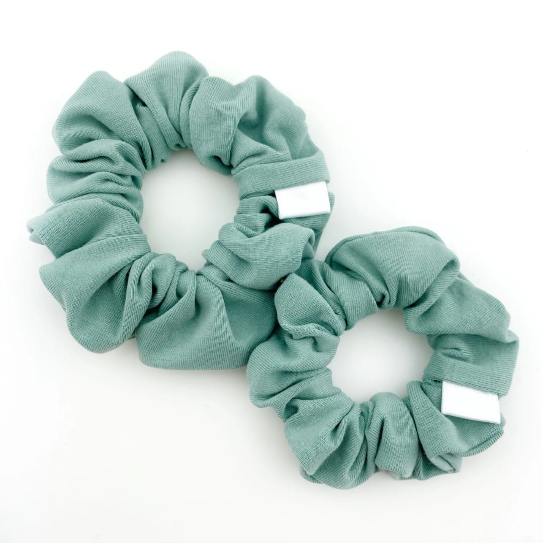 Picture of 2 pcs Linen Fabric Hair Scrunchies Custom Print Scrunchies Ties Hair Bun Scrunchy For Girls Women Ladies - Multicolor