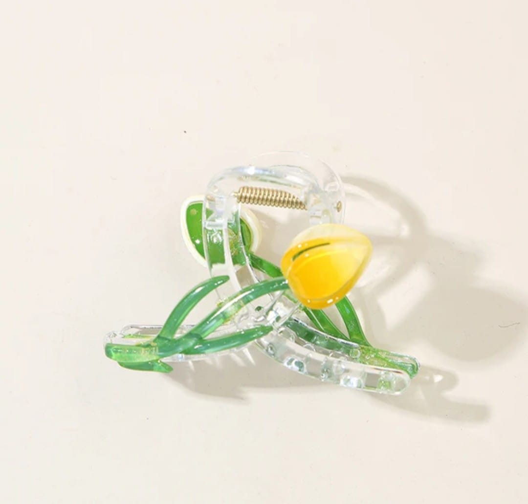 Picture of 2 pcs Tulip Hair Clip's Elegant Claw clik for Women - Multicolor