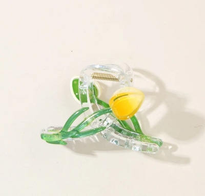 Picture of 2 pcs Tulip Hair Clip's Elegant Claw clik for Women - Multicolor