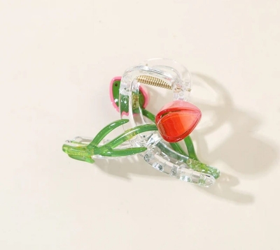 Picture of 2 pcs Tulip Hair Clip's Elegant Claw clik for Women - Multicolor