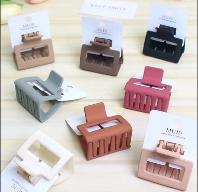 Picture of 4 Pcs Big Size Simple  Hair Clip Plastic Hair Clip big Hair  Clips - Multicolor