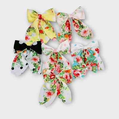 Picture of Elegant Bow Ribbon Hair clip Fashon Accessories for Girls - Multicolor