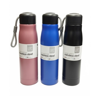 Picture of Water Bottles with Portable Lid, BPA Free, Hydro Insulated Thermal Flask for Hot or Cold Drinks 350 ML - Stainless Steel Metal Reusable Water Bottle