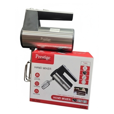 Picture of Prestige 800W pure copper motor for high torque and efficient mixing, suitable for tasks like baking and whipping cream. - Silver