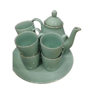 Picture of Fine Ceramics 8 Pcs Tea Pot Set with 6 Mug & 1 Tea Pot.
