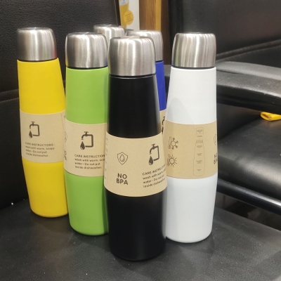 Picture of Stainless Steel Body 500 Ml Drinking water bottle with 6 more different colours. - Multicolor