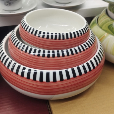 Picture of Premium Quality Ceramics 3 Pcs Serving Dish 2/1/.5 Ltr Capacity