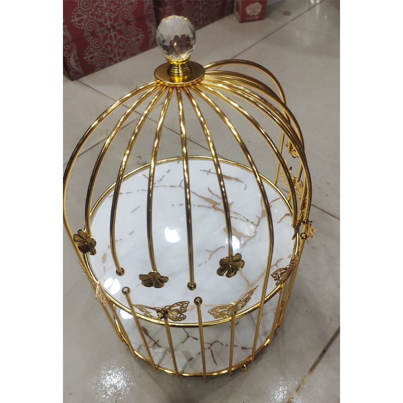 Picture of The Monarch Gilded Birdcage Vanity Stand - Gold