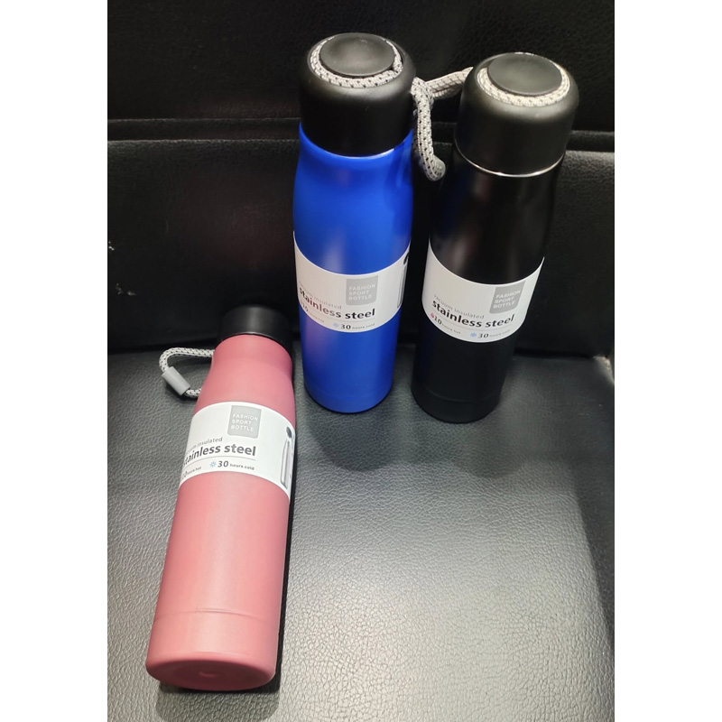 Picture of Water Bottles with Portable Lid, BPA Free, Hydro Insulated Thermal Flask for Hot or Cold Drinks 350 ML - Stainless Steel Metal Reusable Water Bottle