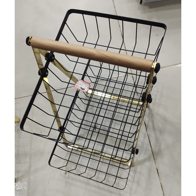 Picture of 2 Layer Metal body Fruits Stand, Golden & Black Body Design Stand.