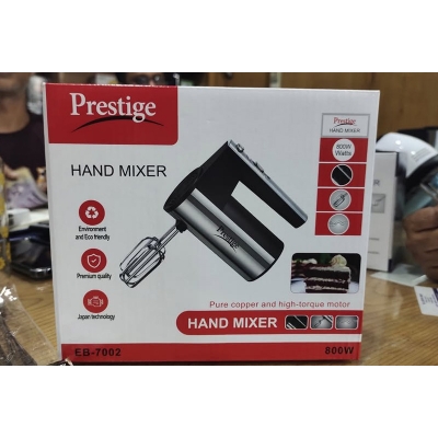 Picture of Prestige 800W pure copper motor for high torque and efficient mixing, suitable for tasks like baking and whipping cream. - Silver