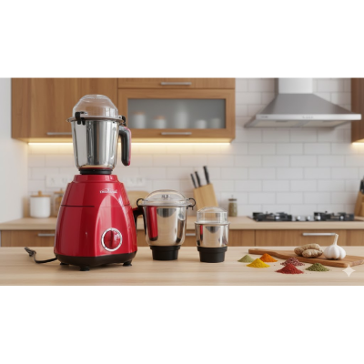 Picture of Indiana Power Mixer Grinder. 1200w 3 Jar - Chili Red