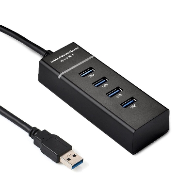 Picture of USB HUB 3.0 5Gbps 4 Ports Splitter Adapter Super Speed- Black