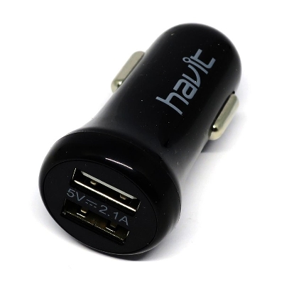 Picture of Havit Dual USB Port Rapid Car Charger HV-CC8801 2.1 A- Black