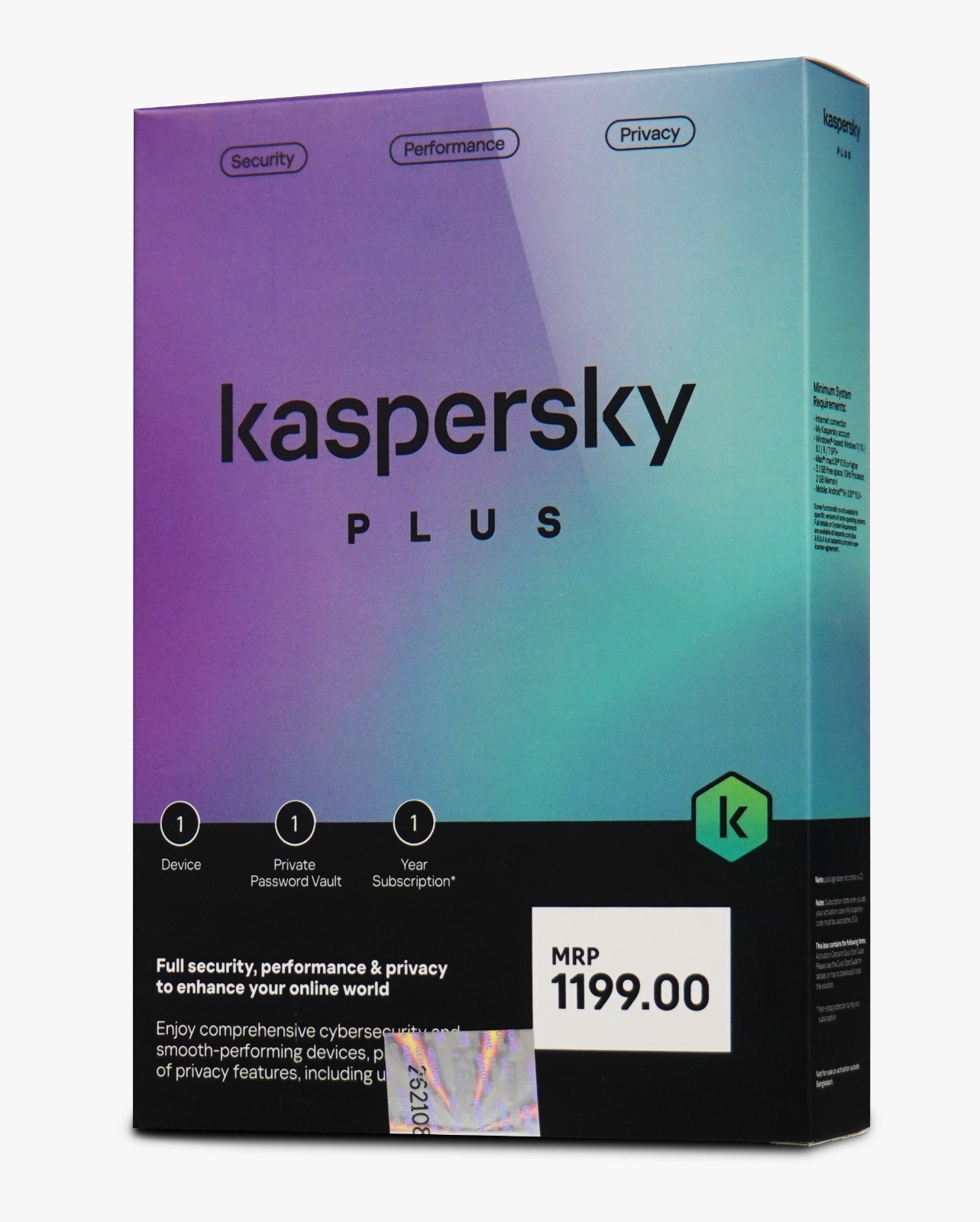 Picture of Kaspersky Plus Security 1User 1 Year with Free T-Shirt