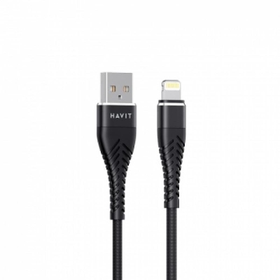 Picture of Havit HV-CB705 USB TO LIGHTNING DATA & CHARGING CABLE- Black