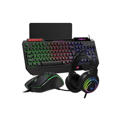 Picture of AULA T650 4 in 1 Gaming Combo- Black