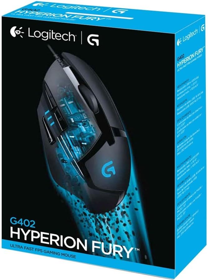Picture of Logitech G402 Hyperion Fury ULTRA-FAST FPS GAMING MOUSE- Black